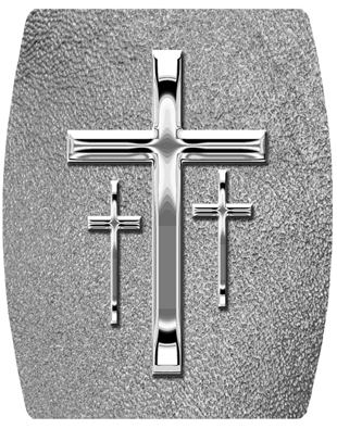 DNSHEND 517 SL SH SL Silver 3 Crosses Shimmer Silver